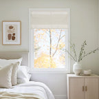 NICETOWN Linen Farmhouse French Door Curtain No Drill Blinds for Windows, Ivory Solid Cordless Blinds for Farmhouse Door Window Covering with Light Filgtering, W28 x L40, 1Pc by NICETOWN