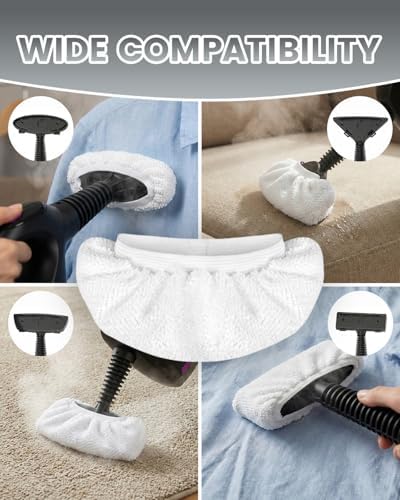 4 Pack Universal Microfiber Cloths for Handheld Steam Cleaner, Double-Layered Reusable Steam Cleaner accessories, Compatible with Bissell SteamShot, Wagner, PurSteam, McCulloch, Dupray and More - Image 7