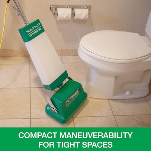 Bissell BigGreen BGFS5000 Portable Two Brush Floor Scrubber & Polisher, Polypropylene, 13"" W x 7"" D x 44"" H, White & Green - Image 3