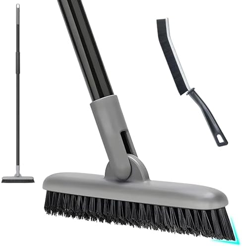Grout Brush with Long Handle, 49'' Tile Cleaner Tool for Shower, Floors Scrubber for Bathroom Cleaning by KeFanta