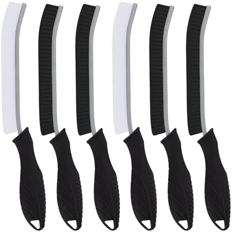 TQRR 6Pcs Hard Bristle Crevice Cleaning Brush-Thin Grout Scrub Brush by TQRR