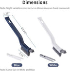 3-in-1 Grout Brush and Crevice Cleaner,with V-Shaped Bristles & Hair Clip-Multi-Surface Gap Cleaning Tool for Bathroom Tiles,Kitchen,Window Tracks,and Narrow Corners (Blue) - Image 4