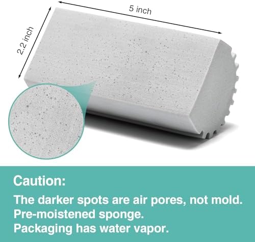 Damp Dusting Sponge Duster, 2 Pack Grey Dust Cleaning Sponge, Reusable Household Cleaning Sponge Tool for Blinds, floorboards, Fan Blades, Vents, Glass, Railings, Mirrors - Image 6