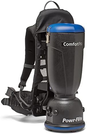 Powr-Flite BP10P ComfortPro Premium Backpack Vacuum, 10 Quart Canister Capacity, Corded Vacuum Cleaner, Commercial Grade, Bagged by Powr-Flite