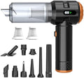 Sycoodeal Handheld Car Vacuum Cleaner, 25000PA Strong Cyclonic Suction Portable Mini Vacuum Cordless with Digital Display Lightweight Handheld for Pet Hair, Car, Home, Office, Kitchen(Orange) by SYCOODEAL