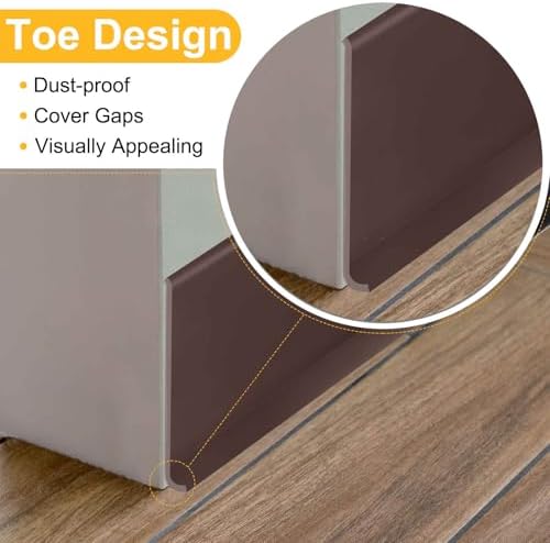 HARFINGTON 20ft x 6" Baseboard Trim Peel and Stick Wall Flexible Molding Trims, Self Adhesive PVC Cove Base Baseboards for Walls Corner, Beige - Image 4