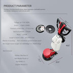 1100W Red Floor Polisher Commercial Floor Cleaner Polishing Machine Carpet Buffer Scrubber with 3gal Water Tank and 17" Base 154Rpm AC110V - Image 4