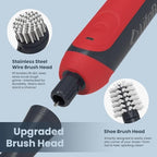 LifeBasis Cordless Rechargeable Power Scrubber Brush, Red - Image 4