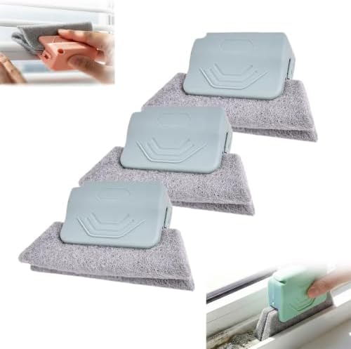 Magic Window Track Cleaner, 2026 New Handheld Window Groove Cleaning Brush Tool Set, Cleaner Brushes for Window lides Gaps Tile Lines Shutter Slats Car Vents & Narrow Gaps (3, Gray) by Epeosuc