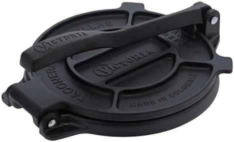 Victoria Cast Iron Tortilla Press, Tortilla and Roti Maker, Made in Colombia, 6.5 Inches by VictoriaCastIron