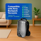 10 Pack - Replacement Vacuum Bags Compatible with Atrix Vacuum Backpack Models VACBP1, VACBP2, VACBP36V, VACBPAI, VACBPAIC – 8-Quart. Commercial backpack vacuum cleaner - backpack bags. - Image 4