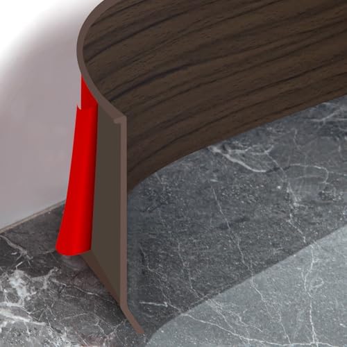 Vinyl Baseboard Molding Trim 4 Inch Peel and Stick Cove Base by Heonay
