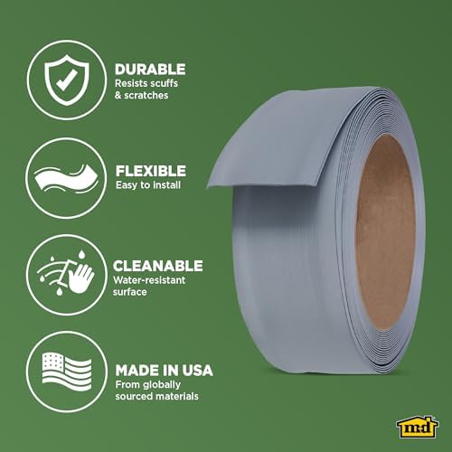 M-D Building Vinyl Wall Base, Silver Gray, 4in x 60ft Roll, 0.08in - Image 4