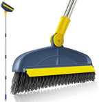 Long Handle Grout Cleaning Brush with for Tile Floors, Tapered Bristles Grouting Line Brush, 2 in 1 Scrub with Scraper by TREASUREHOME