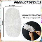 Vesici 300 Pcs Duster Refills Compatible with Swiffer Dusters Bulk Disposable Replacement Thickened with 1 Handle Heavy Duty for Cleaning, Office (White) - Image 3