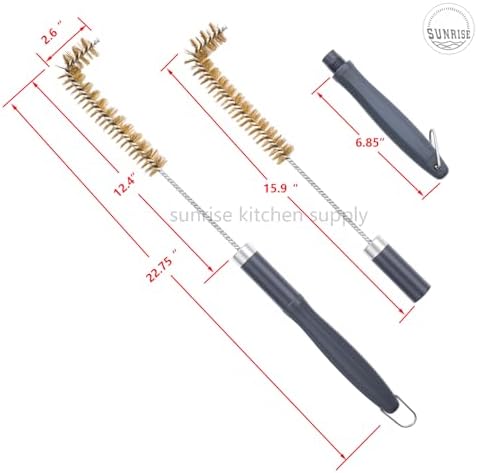 SUNRISE Fryer Brush with Long Handle (Brass with Plastic Handle, L Brush) - Image 5