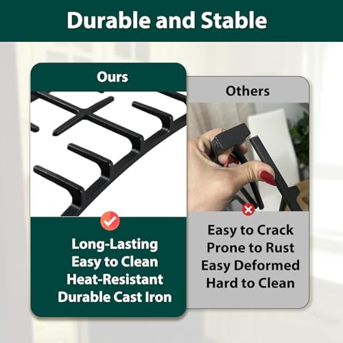 AEB73125001 Stove Grates Replacement Parts for LG 5 Burner Gas Stove Grates Cast Iron Wok Support Burner Wok Grate 19.6’’ x 10.6’’ Side Surface Burner LRG3061ST/01 LRG3061BD Stovetop Range Grate 1 Pcs - Image 5