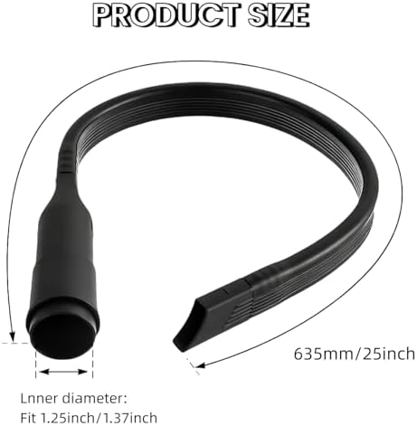 2 Pack 25" Flexible Vacuum Crevice Attachment Tool Kit, Universal Vacuum Cleaner Accessories for 1-1/4"(32mm) & 1-3/8"(35mm) Hoses, Flexible Extension Brush for Deep Cleaning - Image 2
