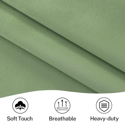 Vatge Sage Green Door Curtains for Door Window,72 Inch Length Front Door Curtains for Glass Window, 1 Panel, W25 x L72, Sage Green - Image 5
