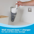 BLACK+DECKER Cordless Lithium Handheld Power Vacuum with Wall Mount Base and Charger, White (HNV220BCZ10FF) - Image 2