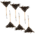 Superio Ostrich Feather Duster Fluffy Dust Remover, with Wooden Handle Reusable for Cleaning Homes, Ceilings, and Furniture (6 Pack) by Superio