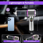 Cordless Handheld Vacuum with 17000Pa Suction, Portable Car Vacuum Cleaner for Pet Hair, Home & Desk, 3-Speed, LED Light, 4-in-1 Nozzles, Type-C Charging - Image 7
