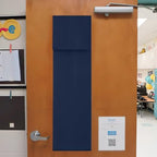 NICETOWN Navy Blue Lockdown Shade for Classroom Door Window Cover - Image 2