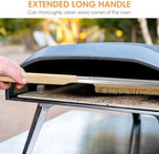 Aieve 26"" Pizza Oven Brush with Stone Scraper, Cleaning Brush and Scraper for Pizza Oven and Stone, Extra Long Handle and 2 Heat-Resistant Brush Heads, Wood, K4790A01 - Image 5