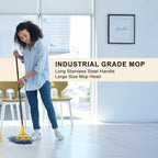 Commercial Industrial Mop with 3 Extra Large Reusable Replacement Head - Image 6