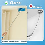 Wall Cleaner Mop with Foldable Panel, Baseboard Cleaner Tool with 55" Long Handle, Cleaning Mop Duster for Walls, Ceilings, Baseboards, Floors - Image 5