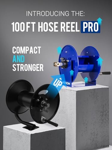 MEKOH Heavy Duty Pressure Washer Hose Reel 100FTx3/8” / 200FTx1/4”, 4500PSI - Image 3