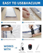 Vacuum Storage Bags for moving, Vacuum Seal Bags for Memory Foam, Latex, Clothing & Bedding, Space Saver Bags for Organization and Storage (XXX-Large) - Image 5