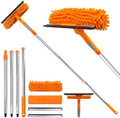 2 in 1 Window Squeegee Cleaner Kit Extension Pole, 67 in, Orange by LILISPAI