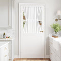Vatge Pure White Curtains for Door Window - Sidelight Curtain and Drapery for Sidelight Door Glass Window, 1 Panel, W54 x L40, Pure White by Vatge