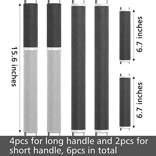 MRKG Refrigerator Door Handle Covers, Set of 6, Keep Your Kitchen Appliance Clean from Smudges, Drips, Food Stains, Oil. Washable Without Fading or Cracking. (Black&Grey) - Image 6