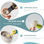 3 in 1 Cup Lid Gap Cleaning Brush Set, 3Pcs Multifunctional Bottle Cleaning Brush,Cup Lid Gap Cleaner, Home Kitchen Crevice Brush Tools - Image 3