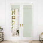 NICETOWN 100% Blackout Linen French Door Curtains for Privacy 72 inch Long by NICETOWN