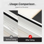 2 in 1 Groove Cleaning Brush, 2025 New Window Track Cleaning Tools, Multifunctional Bristle Crevice Brush with Hidden Scraper for Sliding Door Track Window Seal (Gray 1pc) - Image 3