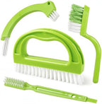Grout Cleaning Brush Set, 4-Piece Tile Scrubbing Tool Kit for Narrow Gaps and Corners, Durable PP Plastic Crevice Cleaner for Bathroom Shower and Kitchen Backsplash (Set of 4) by Unknown