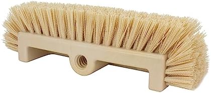SPARTA Multi-Level Tile Scrub Brush 12" Wide Brush Head, Heavy-Duty Tile Cleaning Brush with End Bristles for Commercial Tiles, Tubs and Floor, Plastic, 12 Inches, Tan, (Pack of 12) - Image 2