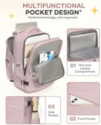 coofay Large Travel Backpack For Women Men Airline Approved Carry On Backpack Flight Approved Waterproof Sports Backpack Casual Daypack Hiking Backpack - Image 4