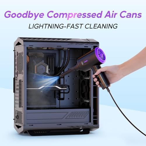 Electric Air Duster - Air Blower - Multi-Use Compressed Air Duster for Keyboard- Computer and PC - 5.74 oz Powerful Motor - Image 2