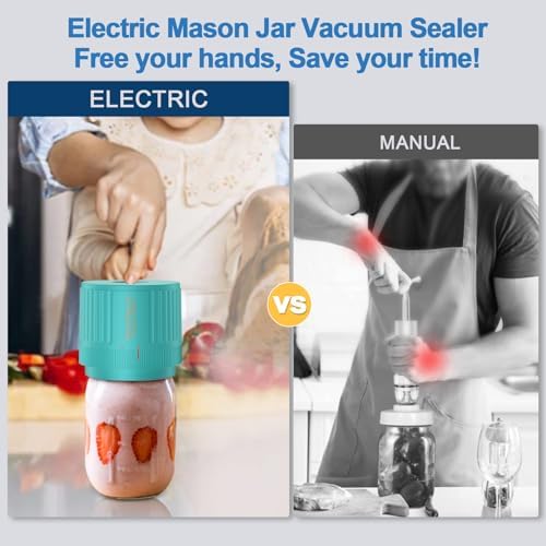 LOVE MOMENT Electric Mason Jar Vacuum Sealer Kit - Green - Image 2