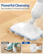 Steam Mop,12-in-1 Handheld Steam Cleaner,Powerful Detachable Steam Mop for Floor Cleaning,360ML Tank,15FT Power Cable,Scrubbing Steam Cleaner,Light White - Image 4