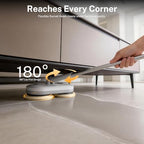 GOBOT Cordless Electric Spin Mop - Lightweight Powerful Cleaner for Hardwood, Tile, Laminate & Vinyl Floors with 6 Washable Pads (White and red) - Image 5