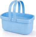 Portable Shower Caddy Basket with Handles Plastic Storage Basket Blue by JiatuA