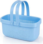 Portable Shower Caddy Basket with Handles Plastic Storage Basket Blue by JiatuA