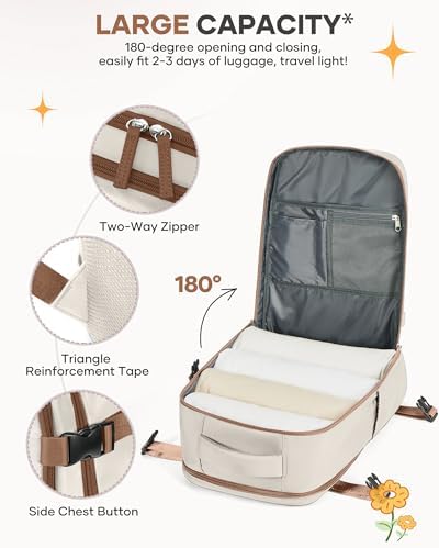 coofay Extra Large Travel Backpack Carry on Flight Approved Mochila De Viaje Personal Item Backpack for Airlines Frontier Airlines Personal Item Bag Backpack for Travel Backpacks for Men Women - Image 5
