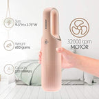 STARUMENT Portable Hand Vacuum Cleaner for Dust Pet Hair Dirt Home Car Interior, Furniture Lightweight Easy to Use, Compact Design Battery Rechargeable with USB-C Cable Pink - Image 4
