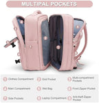 coofay Expandable Travel Backpack For Women Men Airline Approved Personal Item Backpack For Airlines Carry On Backpack Flight Approved Waterproof Backpack For Traveling On Airplane Gym Travel Bag - Image 3